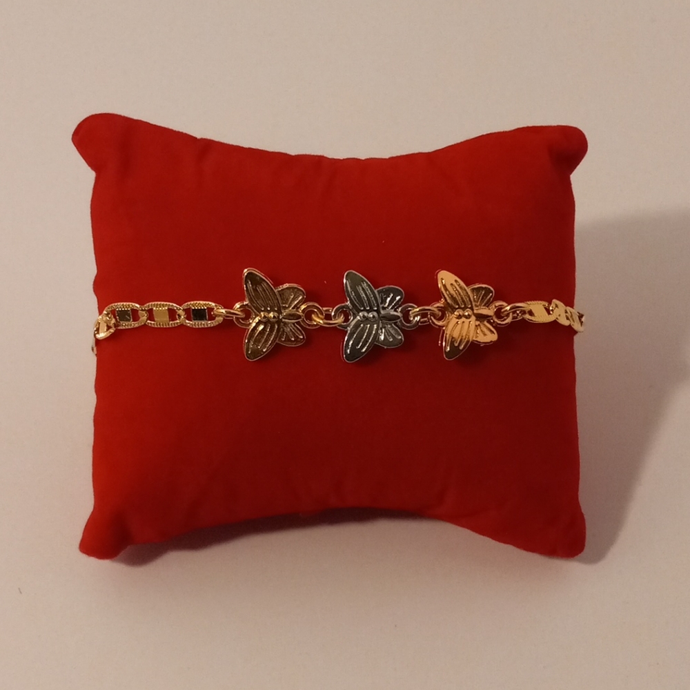 Gold Layered Woman Bracelet Butterfly/ORO LAMINADO